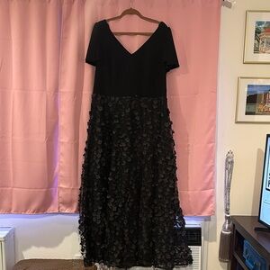 Xscape Floral Appliqué Gown - Plus size